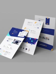 UI/UX web-design interface with responsive layout